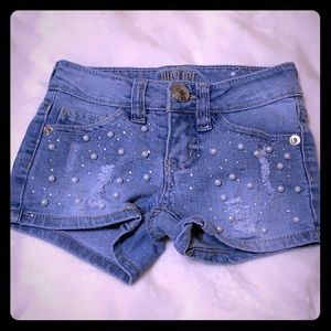 Justice 6 slim denim shorts